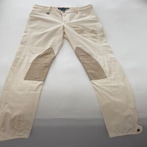 Polo by Ralph Lauren Cream Riding Chinos with Tan Knee Reinforcements